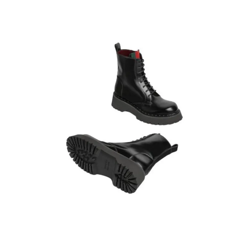 GUCCI Women's Web Ankle Boot 'Black' Women's-5