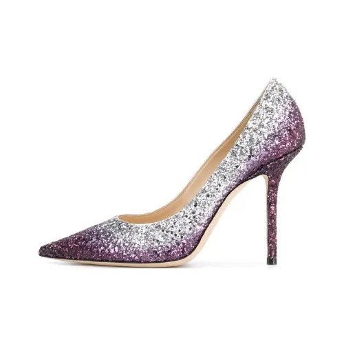 Jimmy Choo Love High Heels Women's Silver Purple Gradient