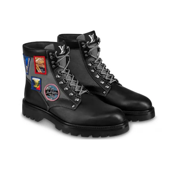 LOUIS VUITTON Oberkampf Short Outdoor Shoes Men's Black-2