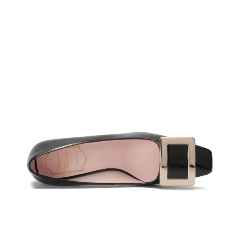 Roger Vivier Logo Engraved Block Heel Pumps-4