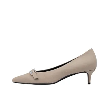 HERMES Blush Slim Heel High Heels 4cm Women's Beige