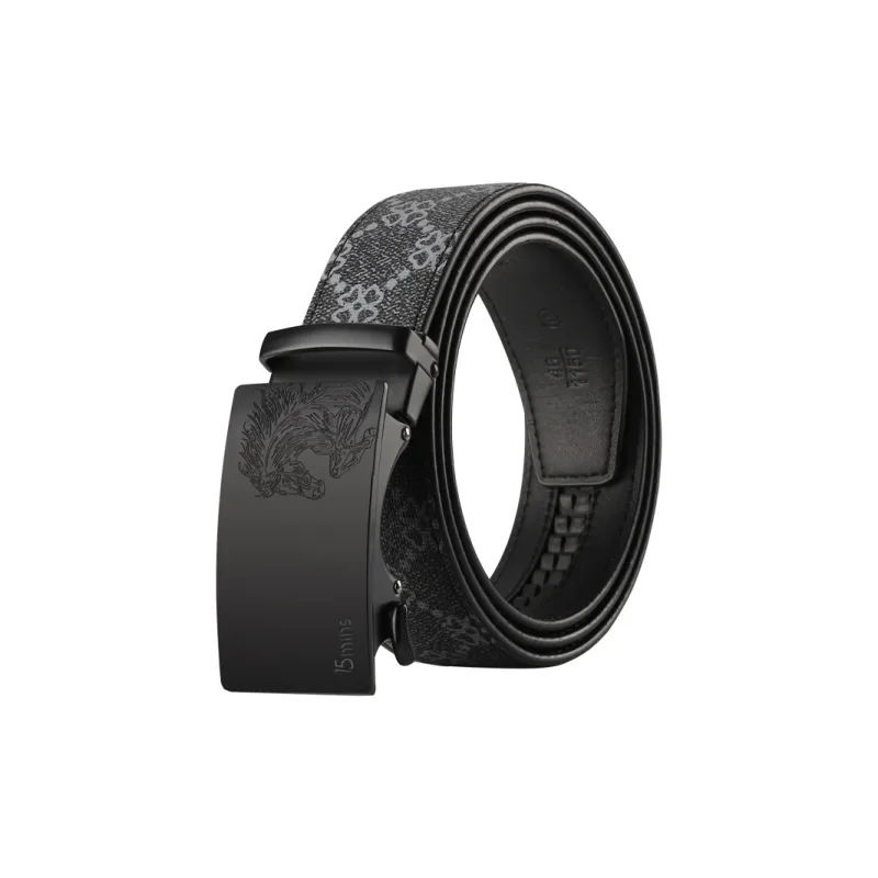 15 MINS Polyvinyl Chloride Leather Belts Men's Width 3.5cm-0