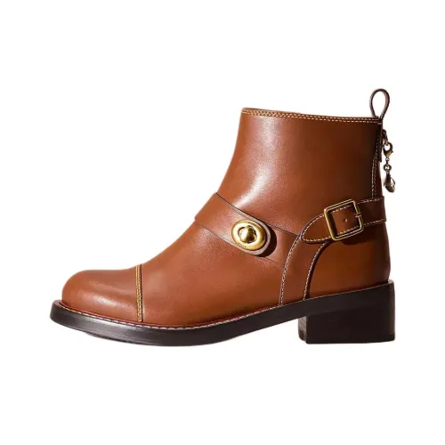COACH Ankle Boots 3.5cm Women's Brown