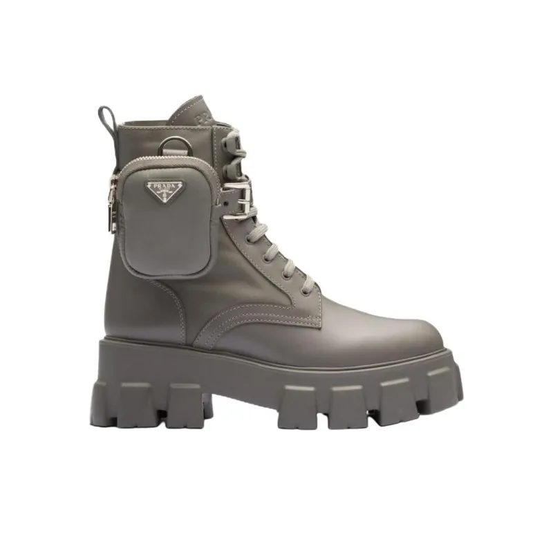 PRADA Monolith Pouch-detail Leather Boots-1