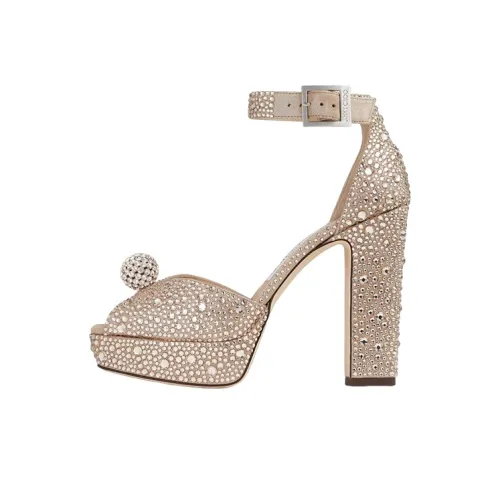 Jimmy Relatable Socorie Chunky Heel One Strap Sandals Women's Gold