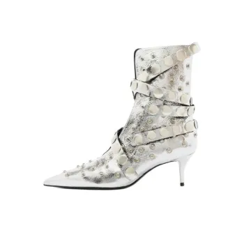Schutz Presley Ankle Boots 6.3cm Women's Silver