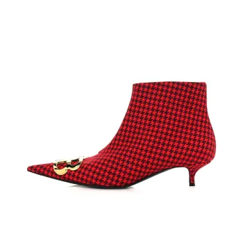 Balenciaga Knife Ankle Boots Women's Red