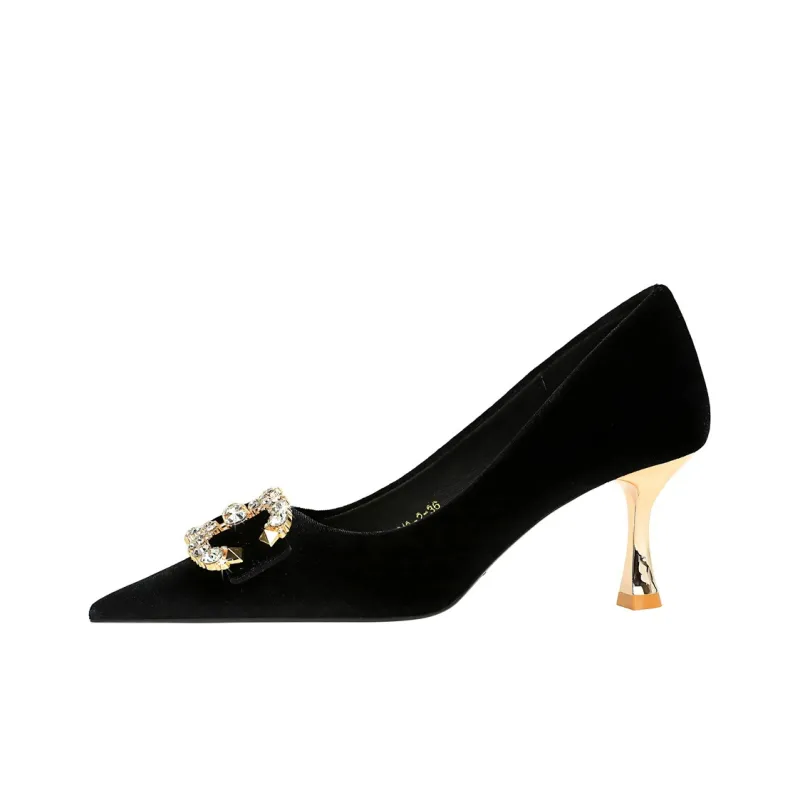 QITUMAUL Slim Heel High Heels 7cm Women's-0