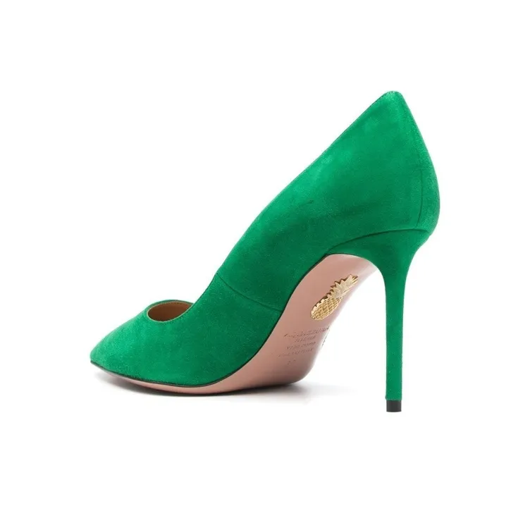 AQUAZZURA 80mm Suede Pumps-3