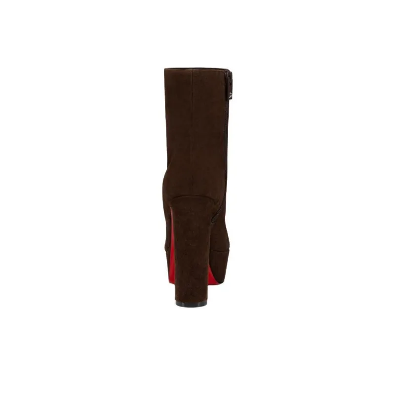 CL Loo Booty Ankle Boots 13cm Women's Brown-3