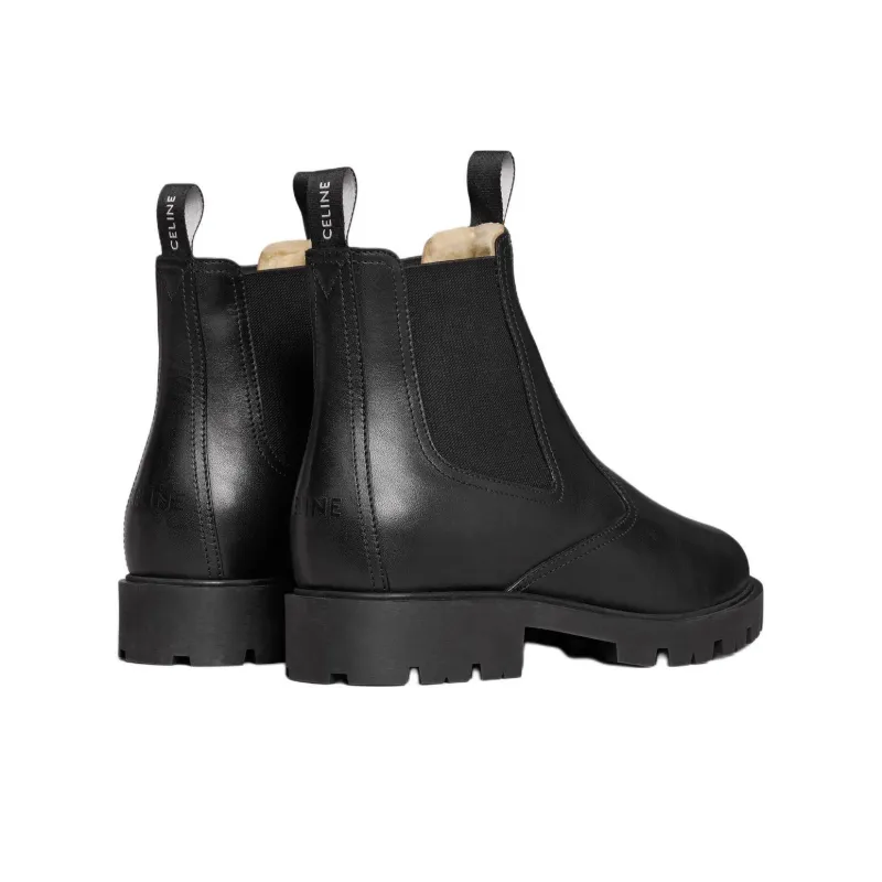 CELINE Short Chelsea Boots Men's Black-3