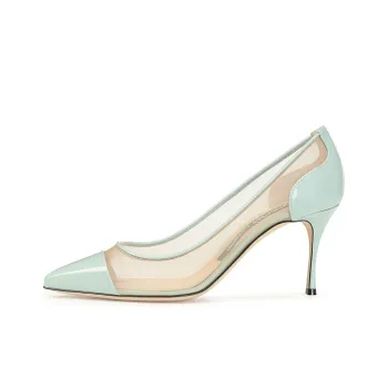SERGIO ROSSI Godiva Slim Heel High Heels 7.5cm Women's Green