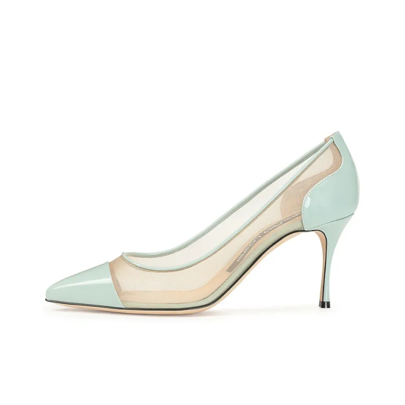 SERGIO ROSSI Godiva Slim Heel High Heels 7.5cm Women's Green-0