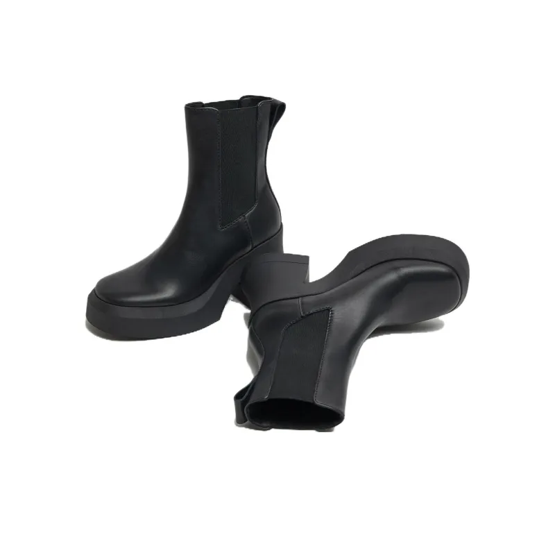 MIISTA Chelsea Boots 10cm Women's Black-3