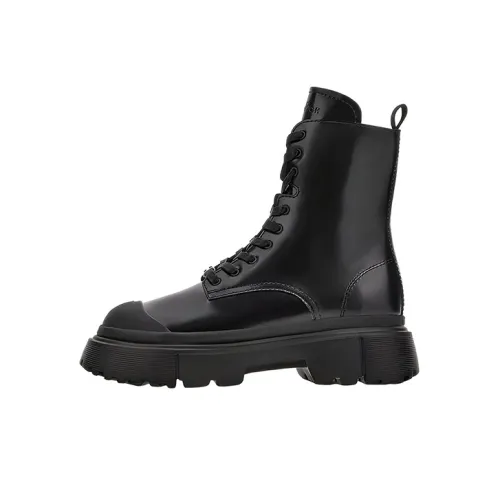 HOGAN H619 Lace-Up Combat Boots Women's