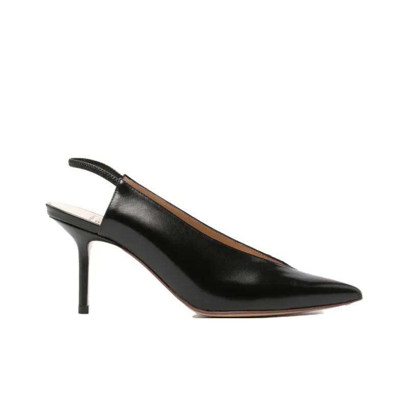 FRANCESCO RUSSO 80mm Pointed-toe Slingback Pumps-1