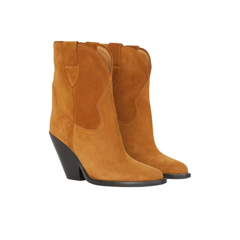 ISABEL MARANT Leyane Ankle Boots 9cm Women's Cognac-2
