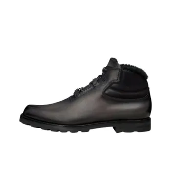 BERLUTI Ankle Boots Men's Black Gray Color