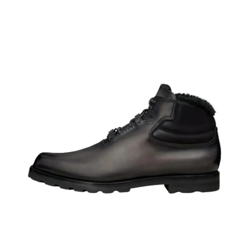 BERLUTI Ankle Boots Men's Black Gray Color-0