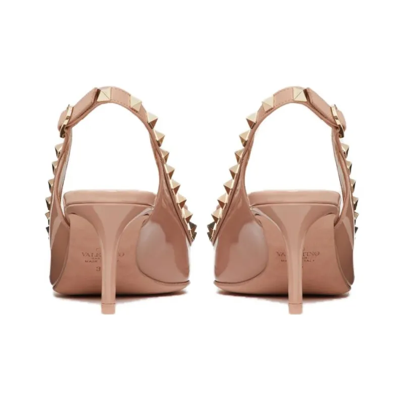 Valentino Garavani Rockstud Bow Detailed Pointed Toe Pumps-4
