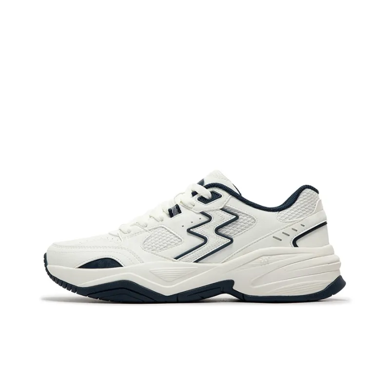 361° Sailing Series Wear Resistant Slip Resistant Low Top Running Shoes Men's White Blue-0