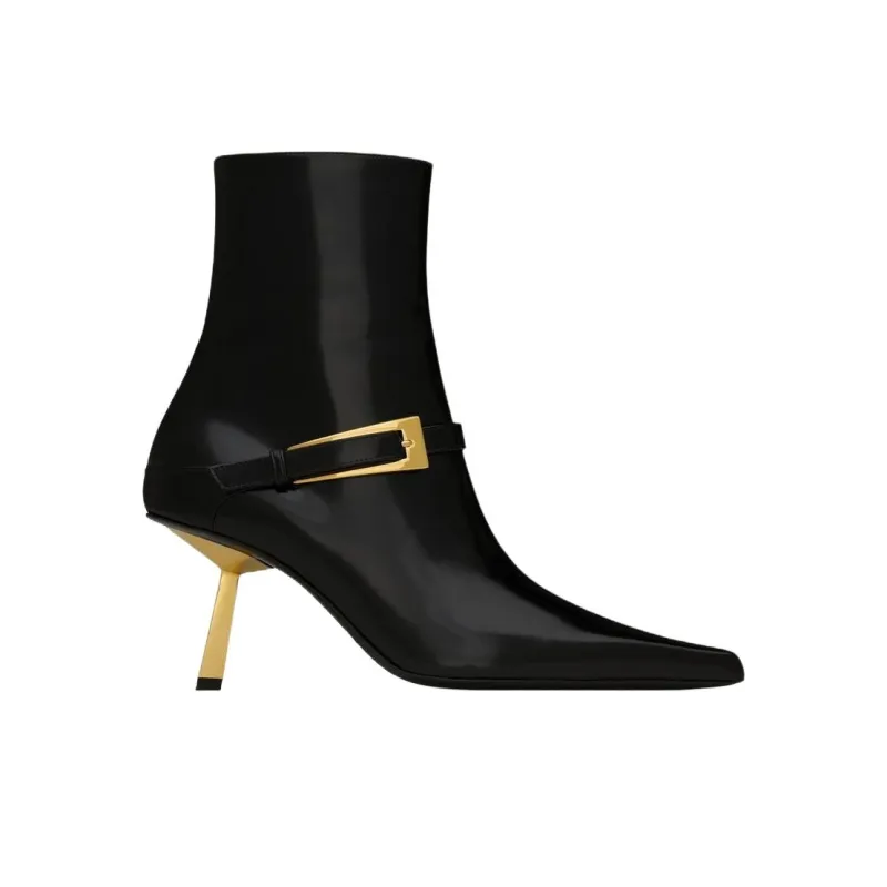 SAINT LAURENT Lee Pointed Toe Ankle Boots Women's-1