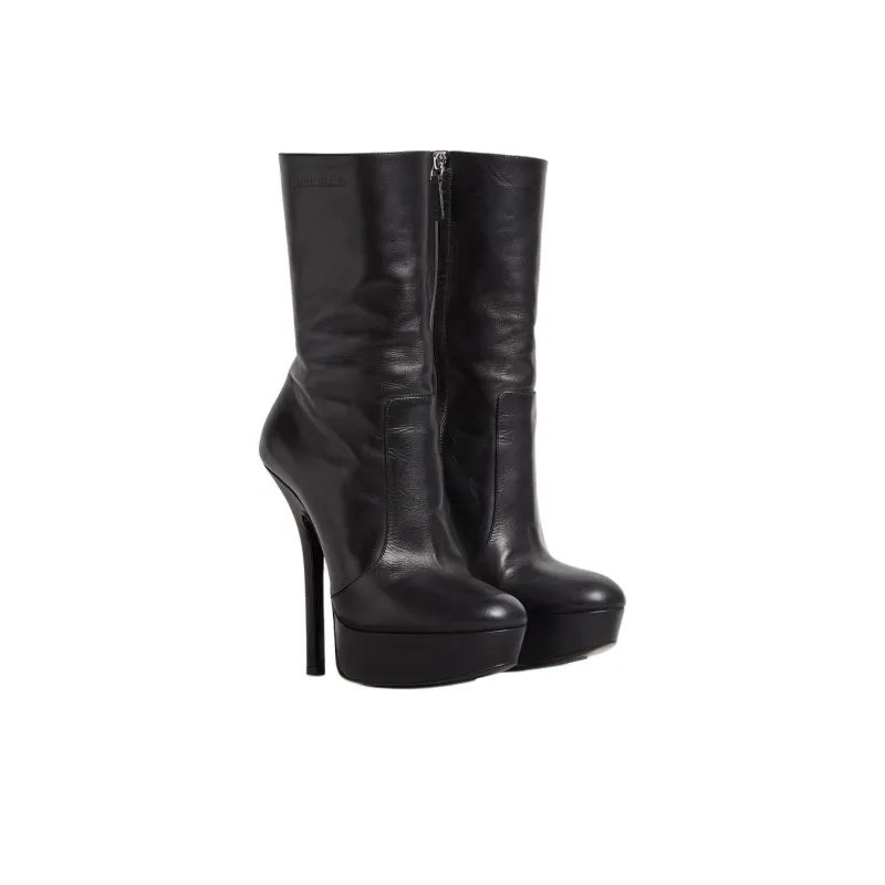DSQUARED2 120mm Logo debossed Leather Boots Women's-3