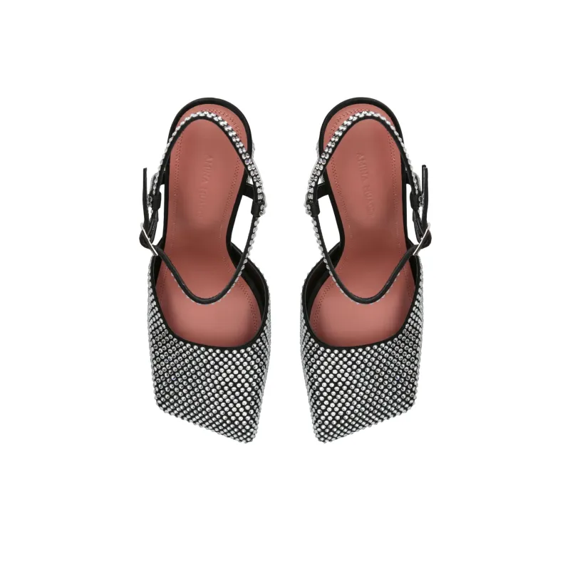AMINA MUADDI Charlotte 95mm Crystal-embellished Sandals-2