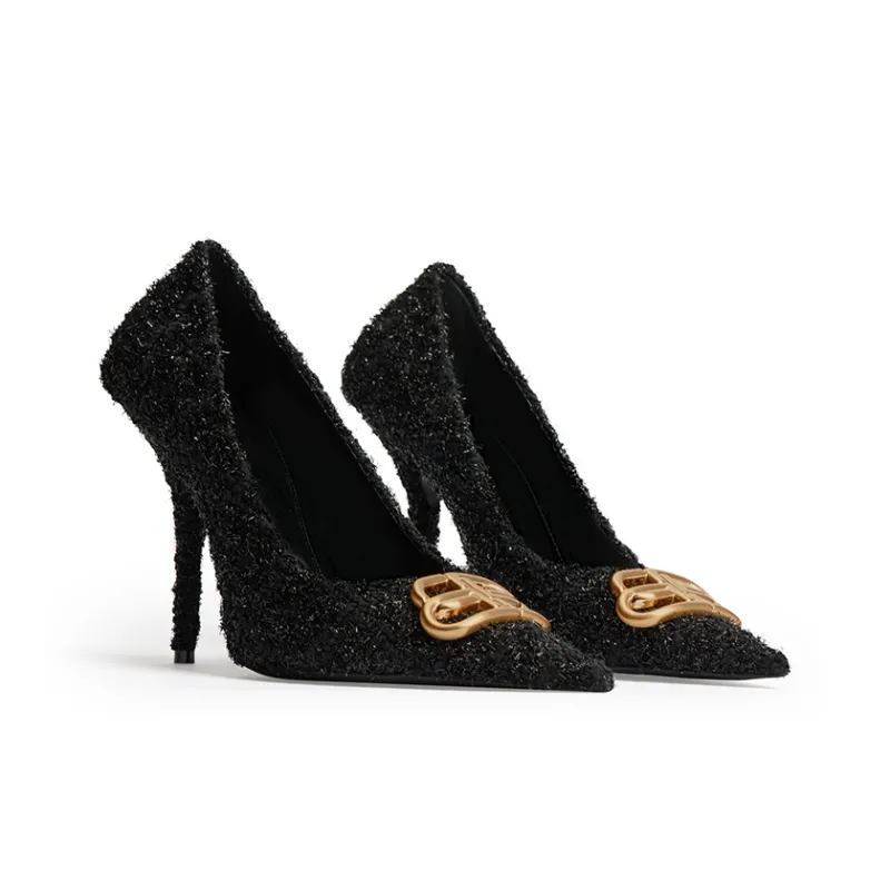 Balenciaga Square Knife Tweed 110mm Pumps-1