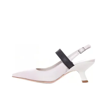 Vic Matie Sculpted-heel Slingback Pumps
