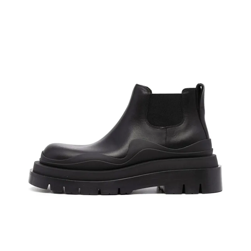 Bottega Veneta BV Tire Ankle Chelsea Boots 5.5cm Women's Black-0
