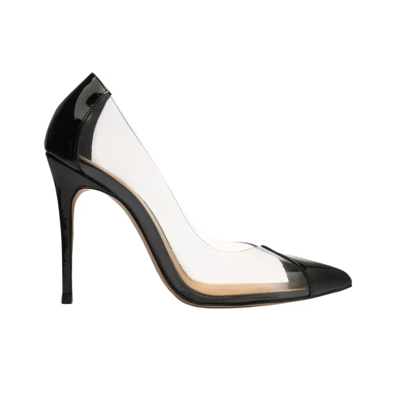 Schutz Cendi Slim Heel High Heels 11cm Women's Black-1
