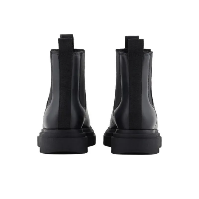ARMANI EXCHANGE Short Chelsea Boots Men's Black-3