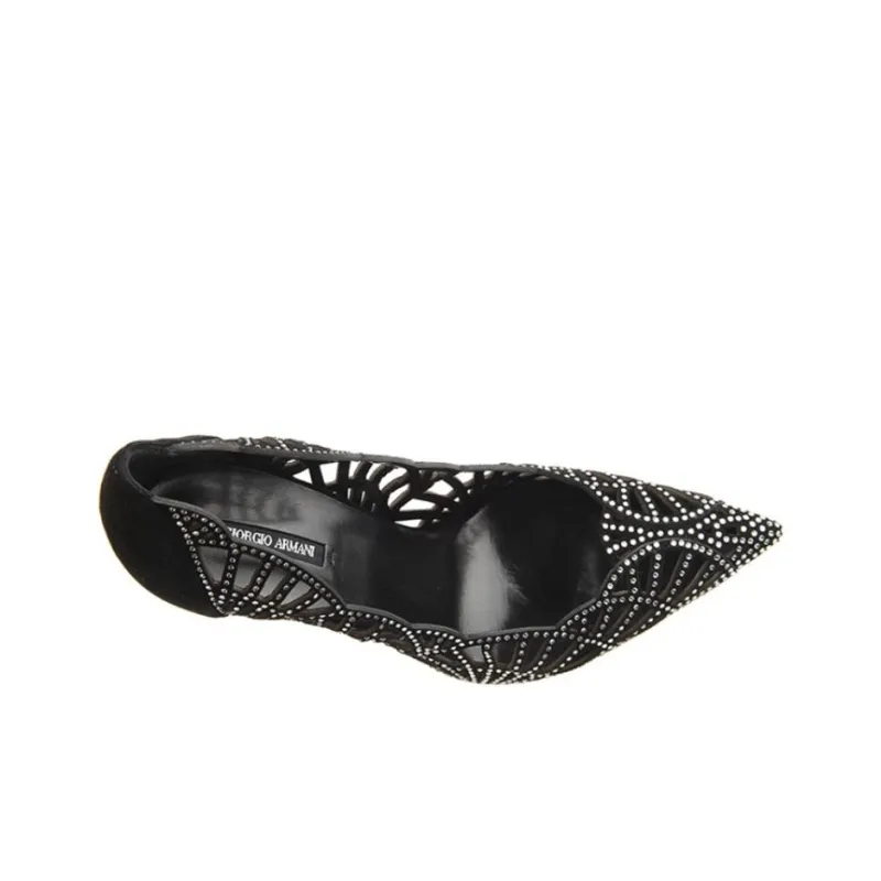 EMPORIO ARMANI Slim Heel High Heels Women's Black-4