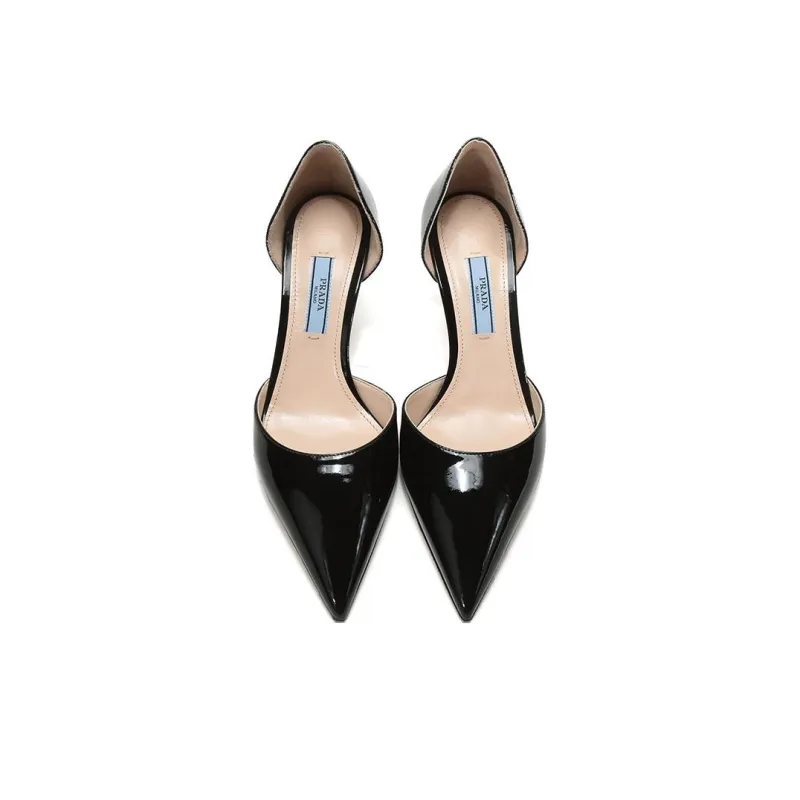 PRADA Slim Heel High Heels 6.5cm Women's Black-3
