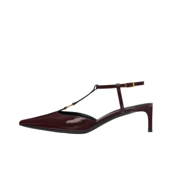 CELINE Kitten Slim Heel High Heels 5cm Women's Red
