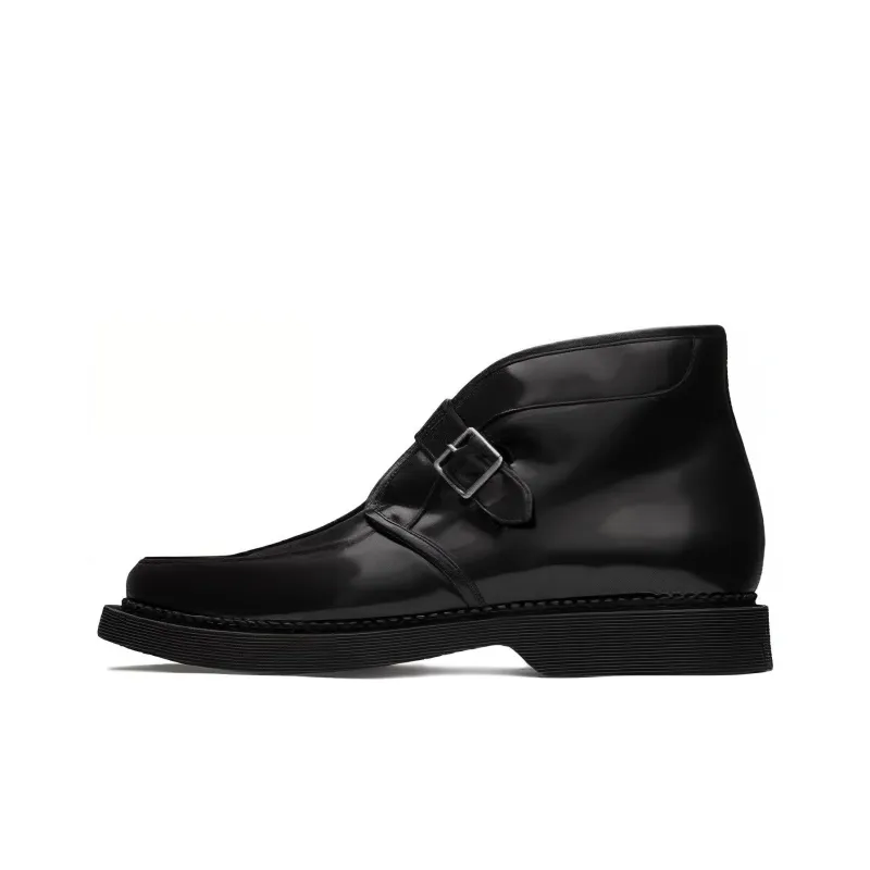 SAINT LAURENT Leather Creeper Boots-0