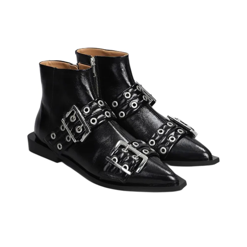 GANNI Ankle Boots Women's Black-2