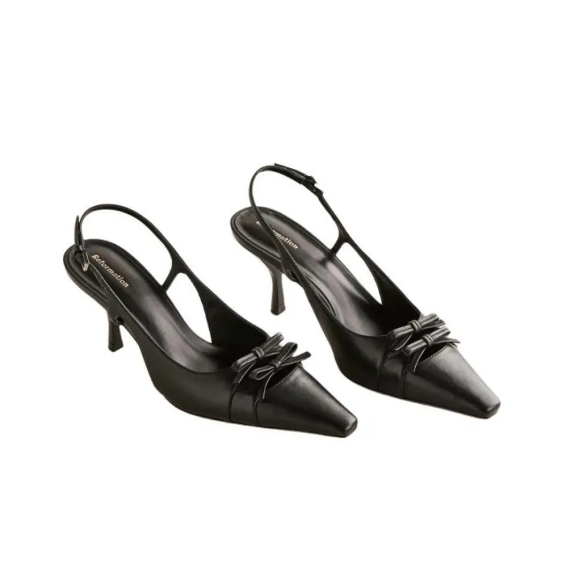 REFORMATION Noreen High Heels 7.5cm Women's Black-3