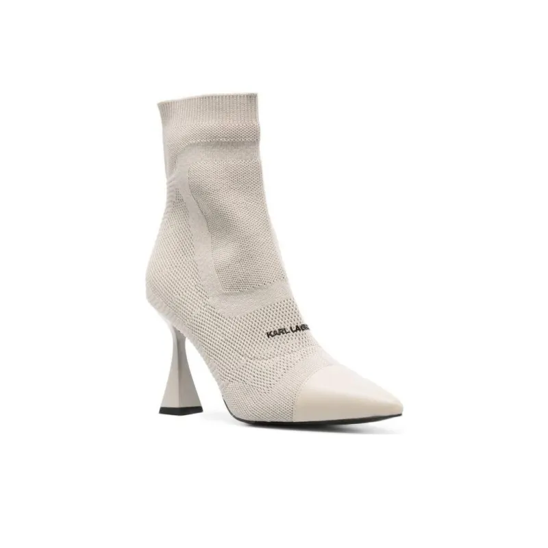 KARL LAGERFELD Ankle Boots Women's Ecru-2