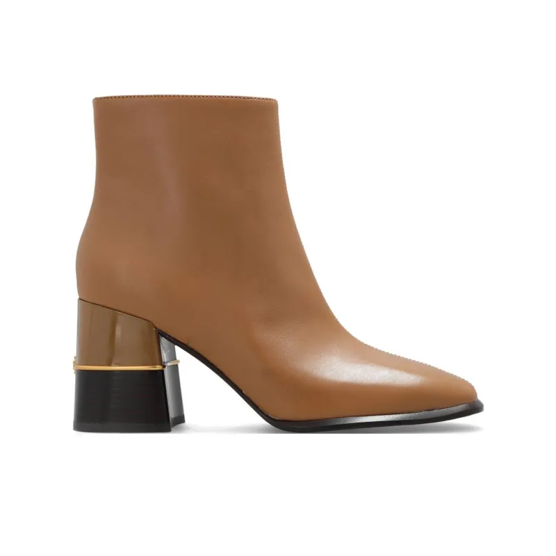 TORY BURCH Double T 75mm Leather Ankle Boots-1