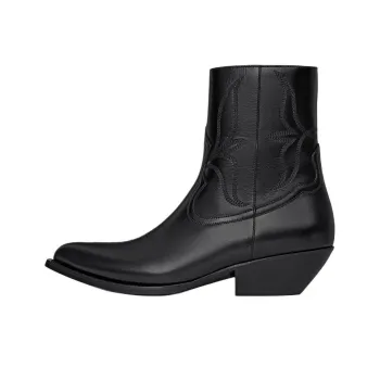 CELINE Leon Ankle Boots 5cm Women's Black
