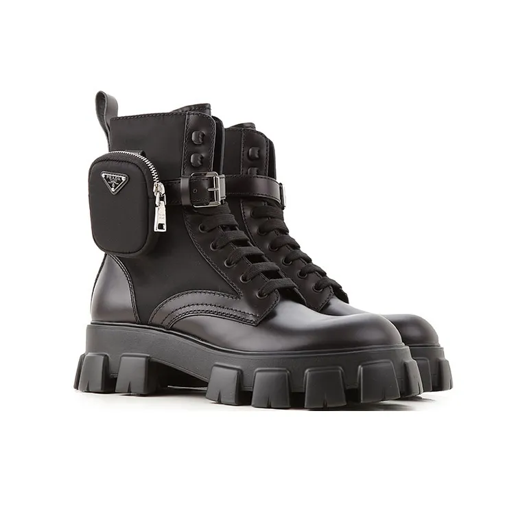 PRADA Monolith Ankle Boots Men's Black-2