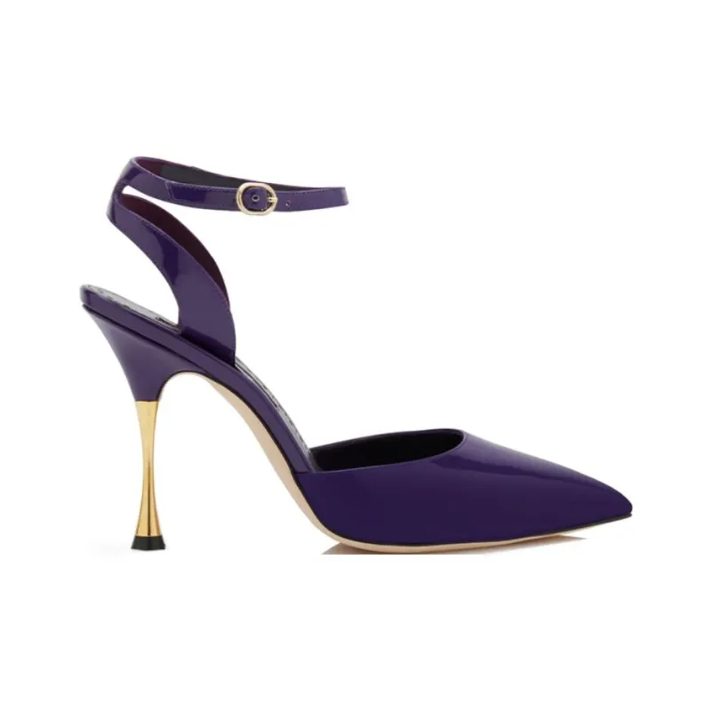 MANOLO BLAHNIK Peta High Heels Women's Purple-1