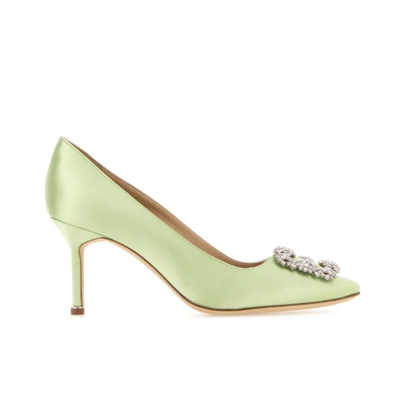 MANOLO BLAHNIK Hangisi 90mm Satin Pumps-1