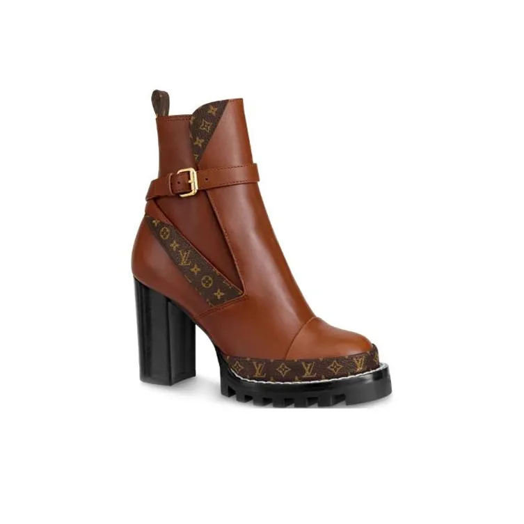 LOUIS VUITTON Lv Star Trail Ankle Boots 'Brown' Women's-1