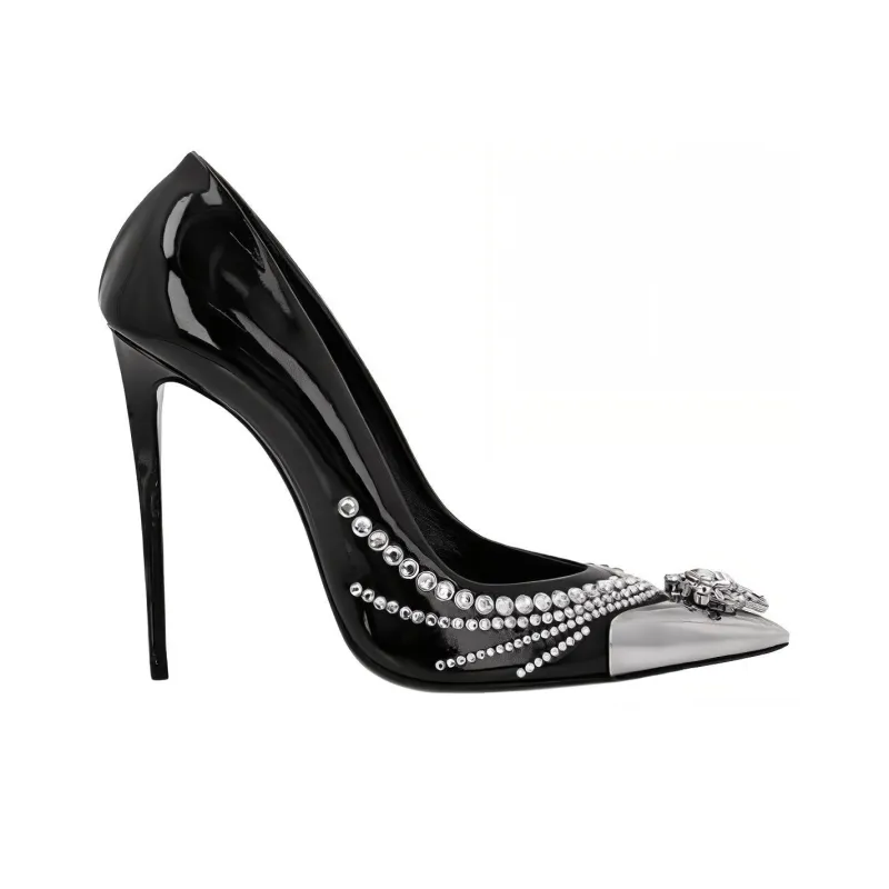 PHILIPP PLEIN 105mm Crystal-embellished Patent Leather Pumps-1