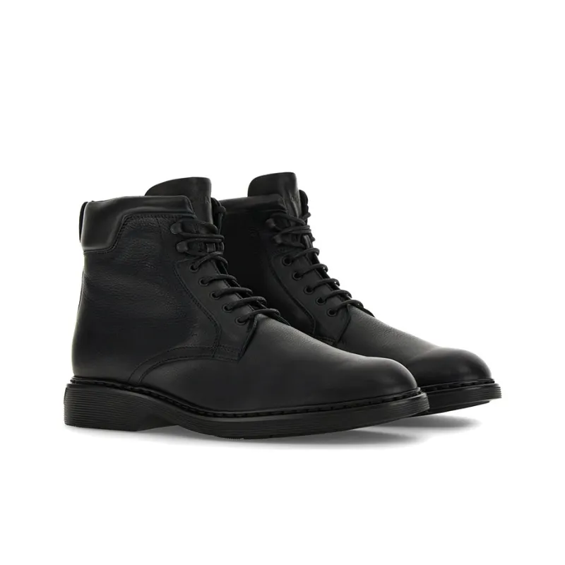 HOGAN Lace up Leather Boots-2
