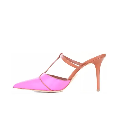 Malone Souliers Slim Heel Wrap-toe Slippers Women's Pink