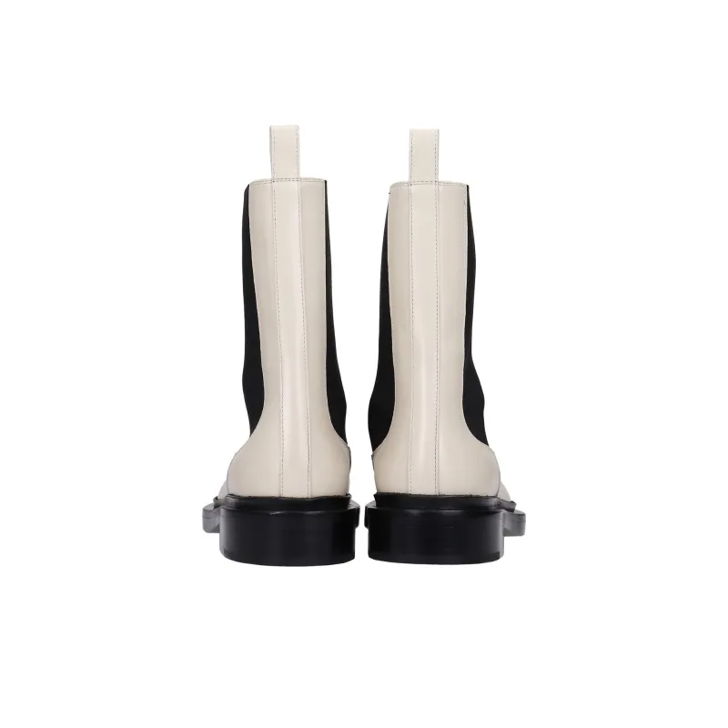JIL SANDER Short Chelsea Boots Women's Ecru-4